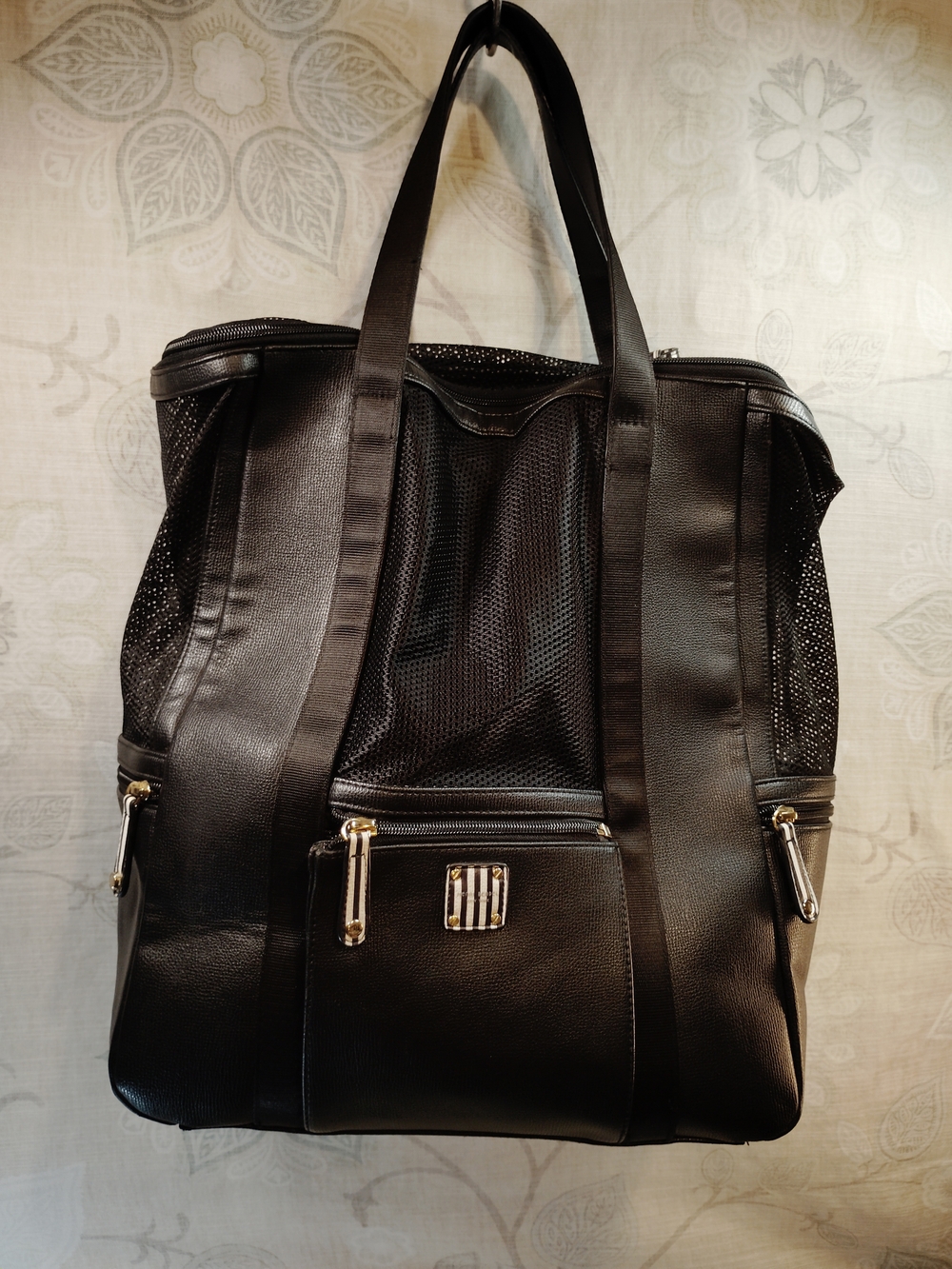 Henri Bendel Pet Carrier Backpack with Top Handles And Front Zip Pocket